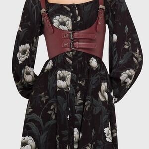 Killstar ivory's chorus mini floral dress size xl NWT